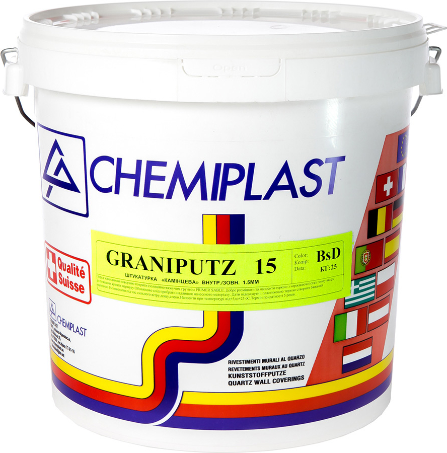 

Штукатурка акриловая CHEMIPLAST GRANIPUTZ "баранек" с зерном 1,5 мм 25 кг (SKU_25038-mg)