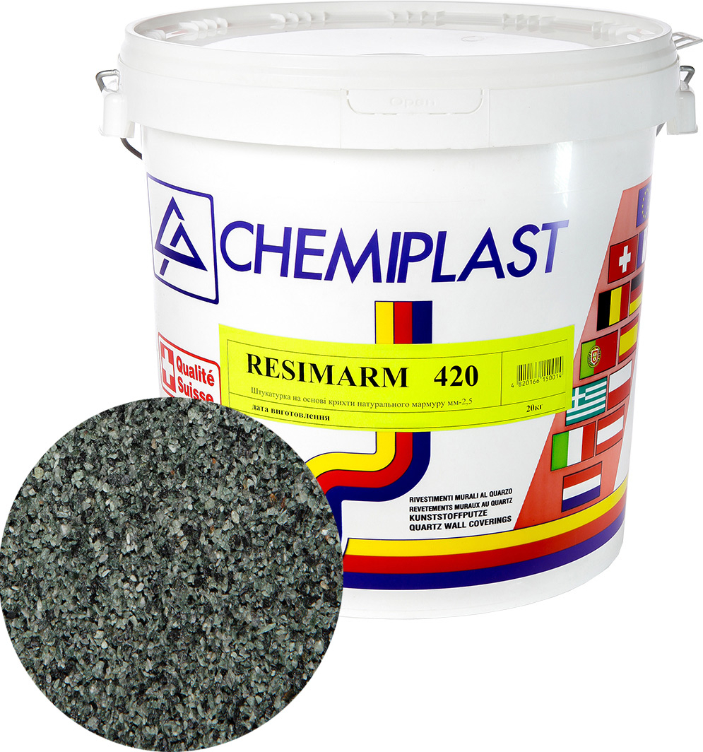 

Декоративна штукатурка CHEMIPLAST RESIMARM 420 мармур 2,5 мм 20 кг (4820166150168-mg)