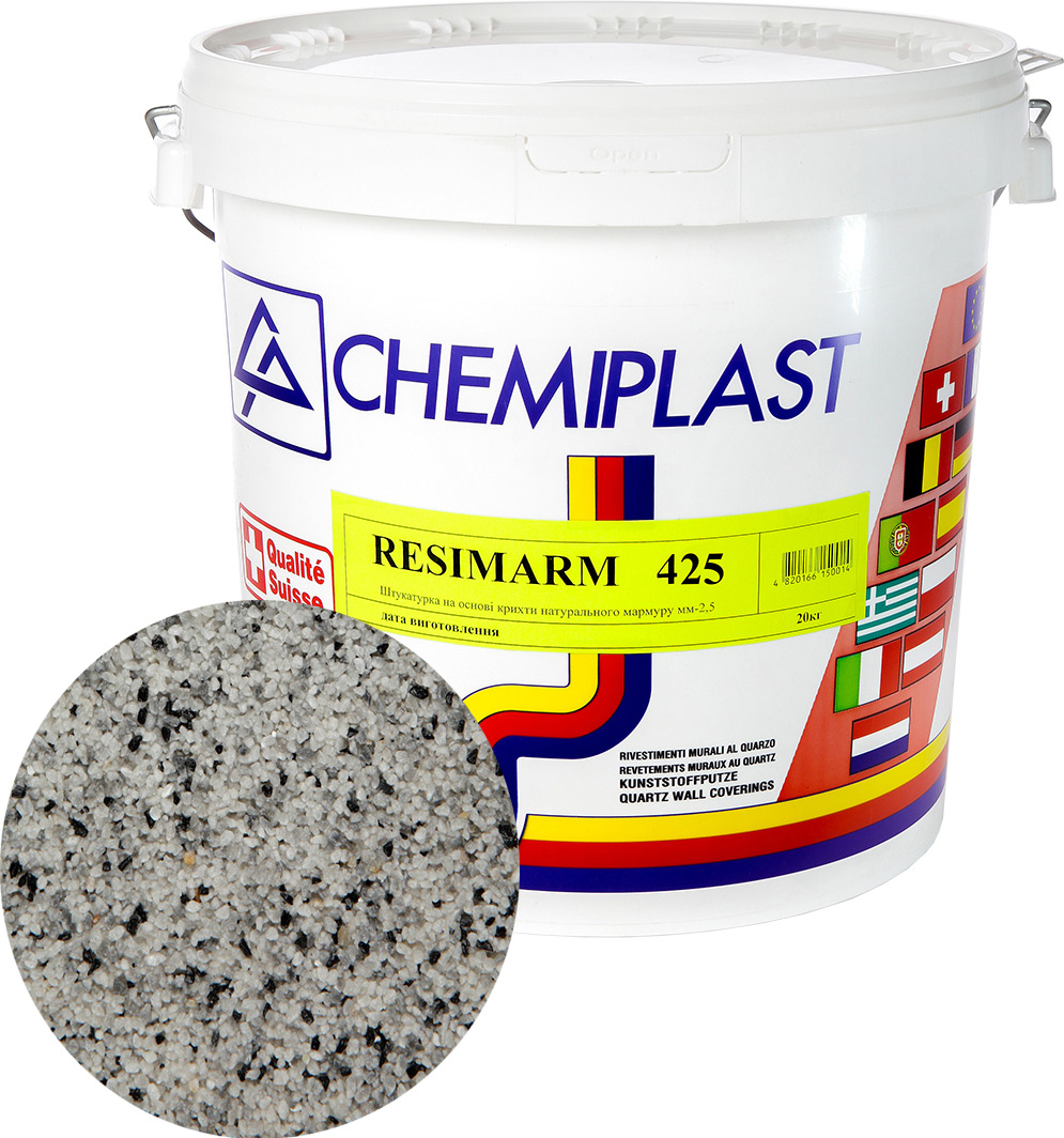 

Декоративна штукатурка CHEMIPLAST RESIMARM 425 мармур 2,5 мм 20 кг (4820166150199-mg)