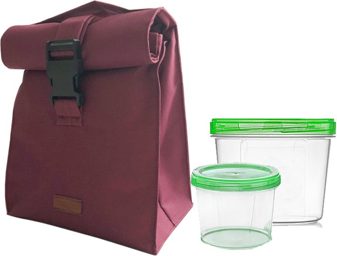 

Ланч бег для обеда с судочками ORGANIZE винный (SKU_LBag-Wine-mg)