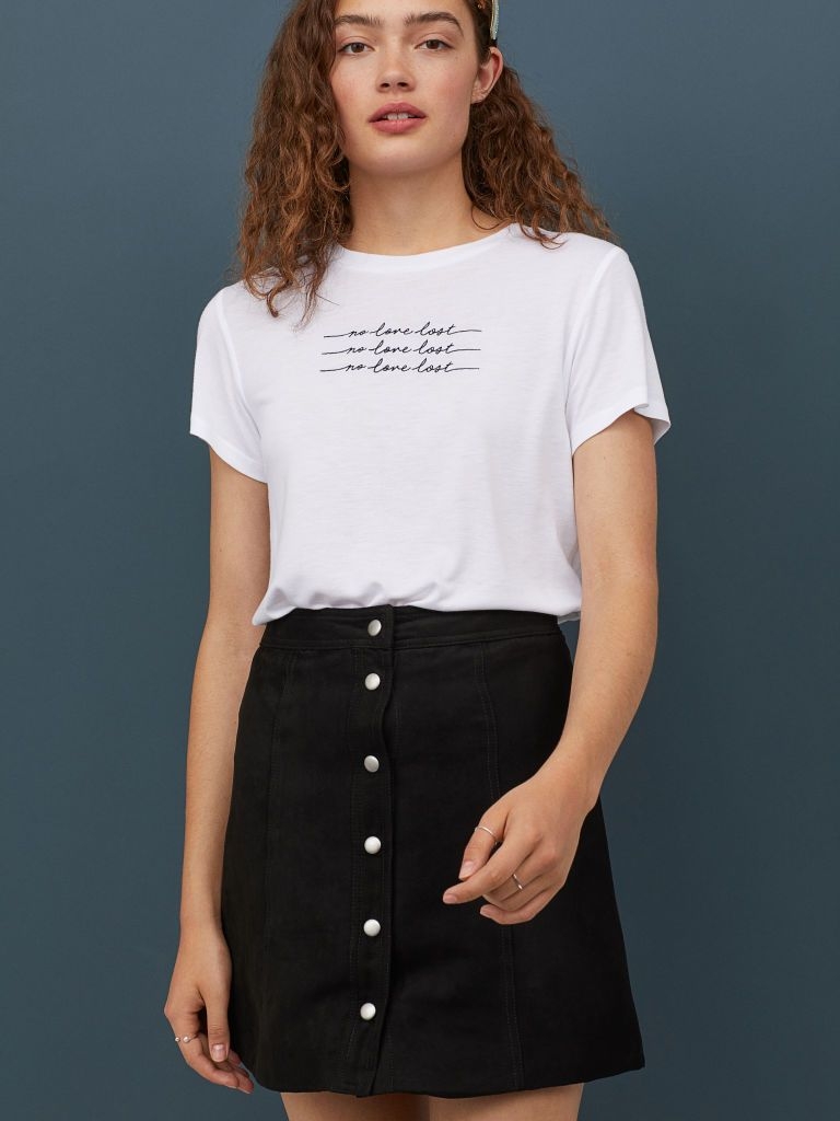 

Юбка H&M 0674606-1_вельвет 34 Черная (СА2000001869413)