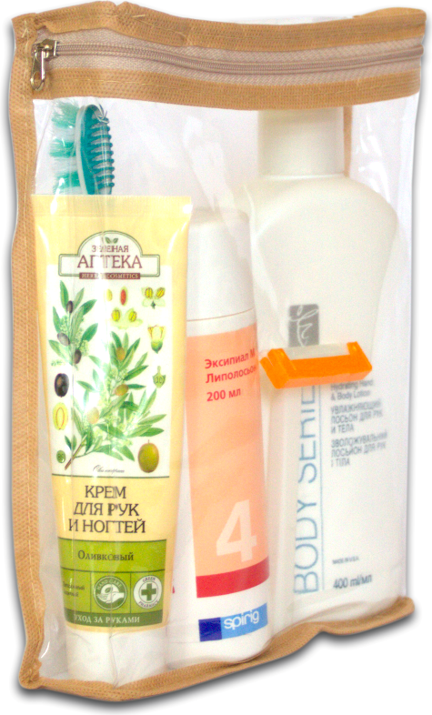 

Прозрачная косметичка для путешествий/самолета ORGANIZE бежевый (SKU_К006-mg)