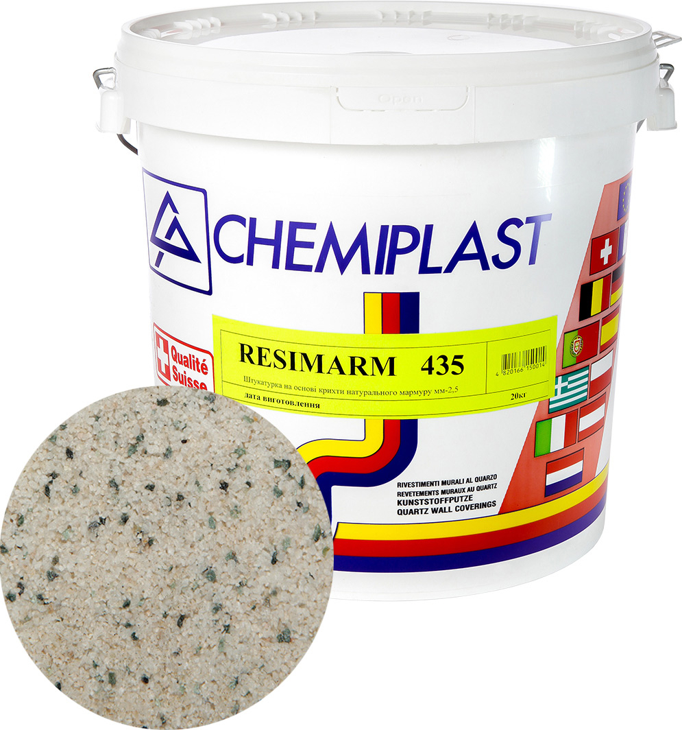 

Декоративна штукатурка CHEMIPLAST RESIMARM 435 мармур 2,5 мм 20 кг (4820166150274-mg)