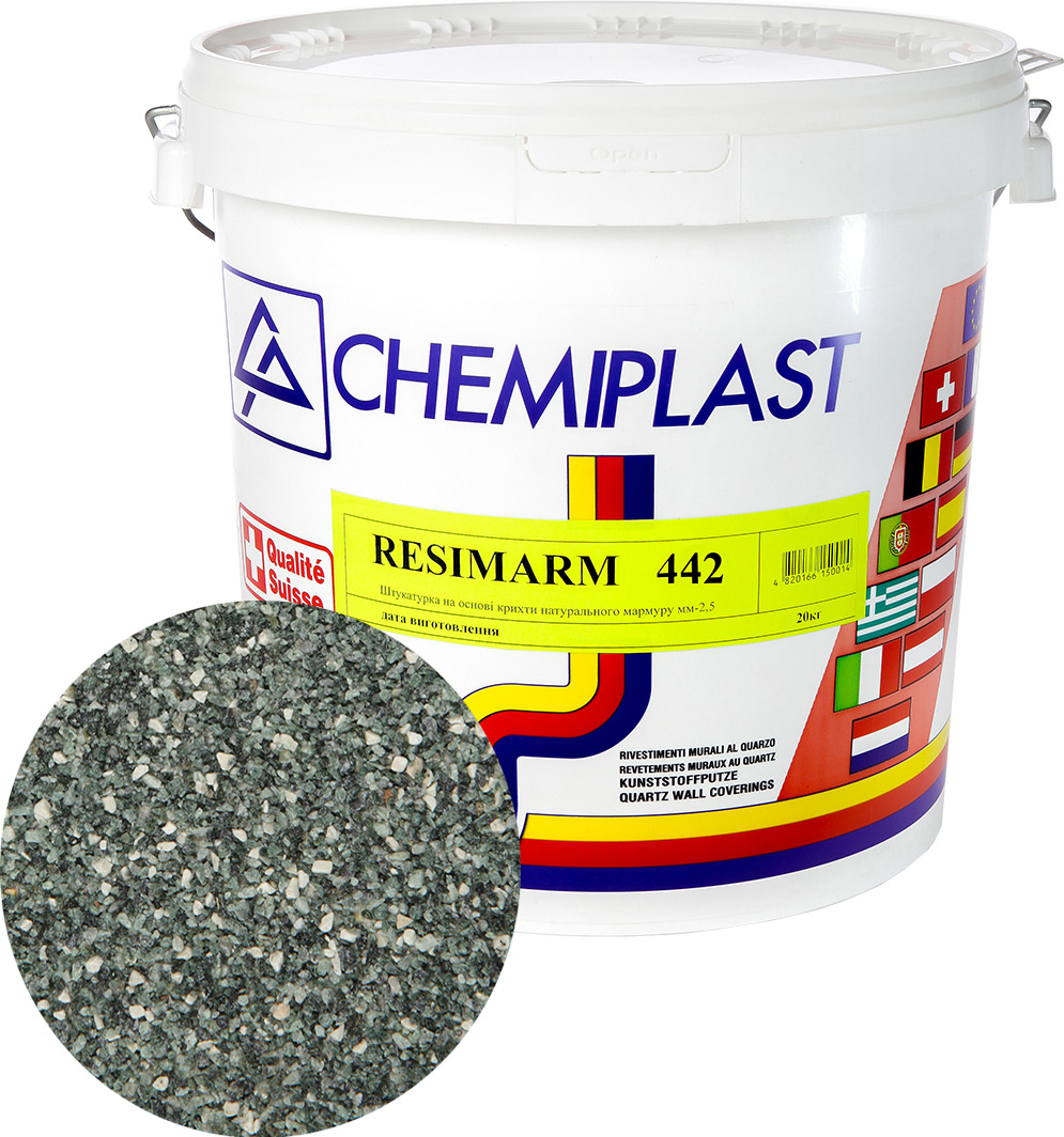 

Декоративна штукатурка CHEMIPLAST RESIMARM 442 мармур 2,5 мм 20 кг (4820166150342-mg)