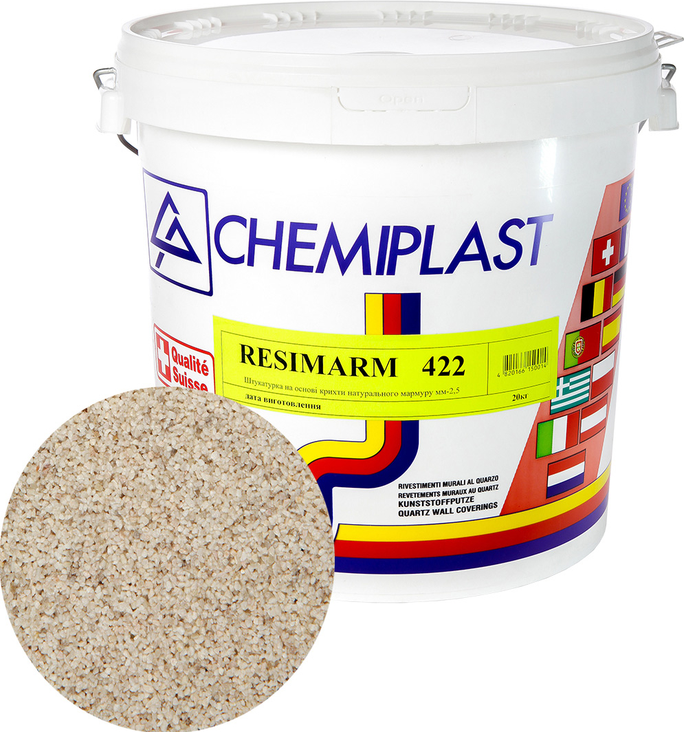 

Декоративна штукатурка CHEMIPLAST RESIMARM 422 мармур 2,5 мм 20 кг (4820166150168-mg)