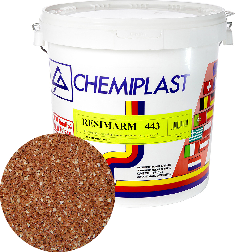 

Декоративна штукатурка CHEMIPLAST RESIMARM 443 мармур 2,5 мм 20 кг (4820166150359-mg)