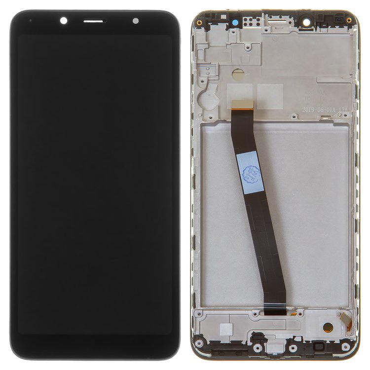 

Дисплей для Xiaomi Redmi 7A, чорний, із сенсорним екраном, з рамкою, оригінал (переклеєне скло), MZB7995IN, M1903C3EG, M1903C3EH, M1903C3EI