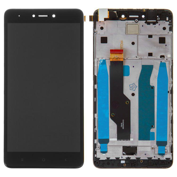 

Дисплей для Xiaomi Redmi Note 4X, чорний, із сенсорним екраном, з рамкою, High Copy
