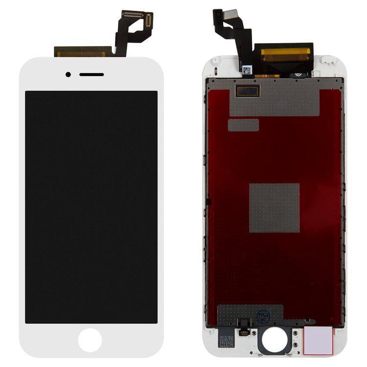 

Дисплей для iPhone 6S, білий, із сенсорним екраном, з рамкою, PRC