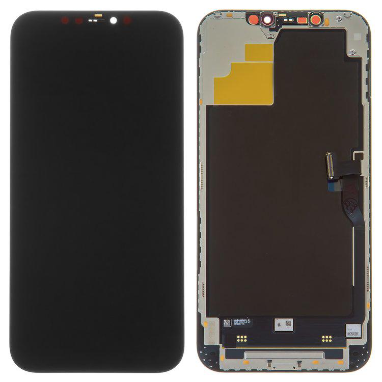 

Дисплей для iPhone 12 Pro Max, чорний, із сенсорним екраном, з рамкою, PRC, NEW