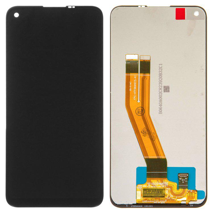 

Дисплей для Samsung A115 Galaxy A11, M115 Galaxy M11, чорний, із сенсорним екраном, оригінал (переклеєне скло)