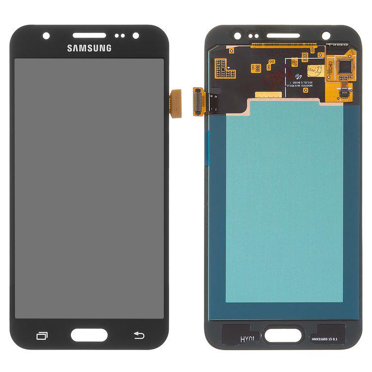 

Дисплей для Samsung J500 Galaxy J5, чорний, із сенсорним екраном, оригінал (переклеєне скло)