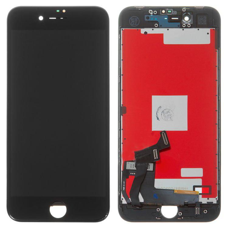 

Дисплей для iPhone 8, iPhone SE 2020, чорний, із сенсорним екраном, з рамкою, AAA, Tianma, з пластиками камери та давача наближення