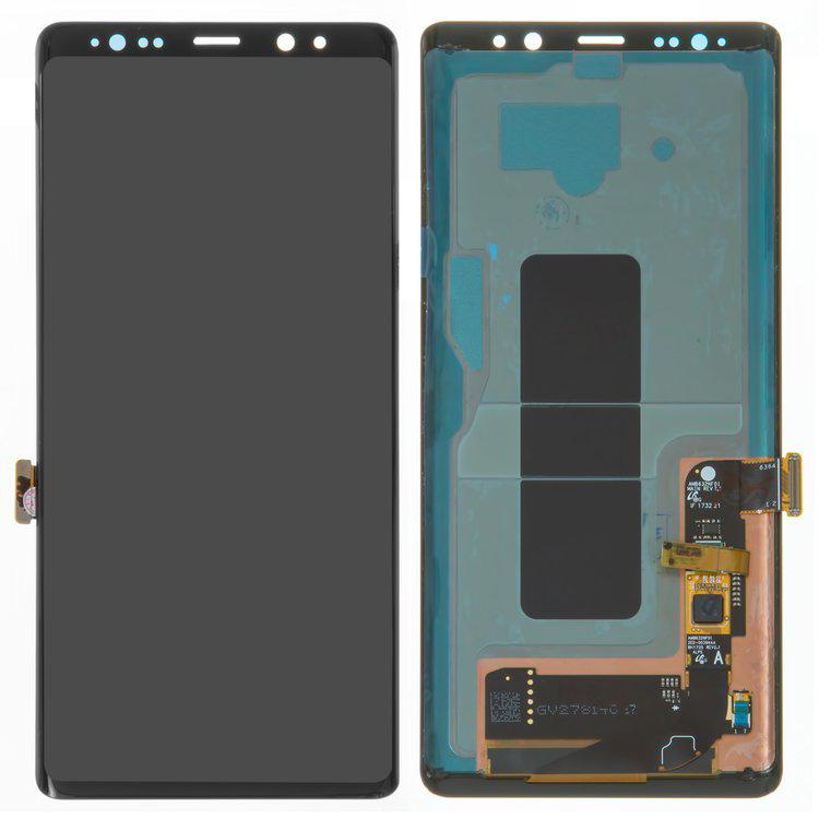 

Дисплей для Samsung N950F Galaxy Note 8, чорний, із сенсорним екраном, оригінал (переклеєне скло)