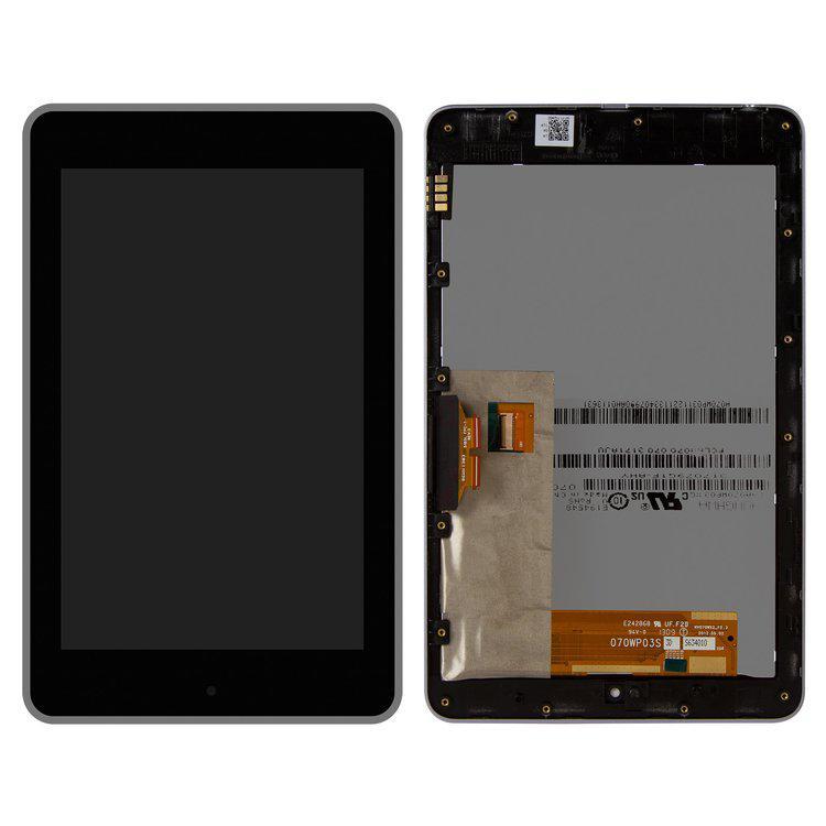 

Дисплей для Asus Nexus 7 google, чорний, із сенсорним екраном, з рамкою,