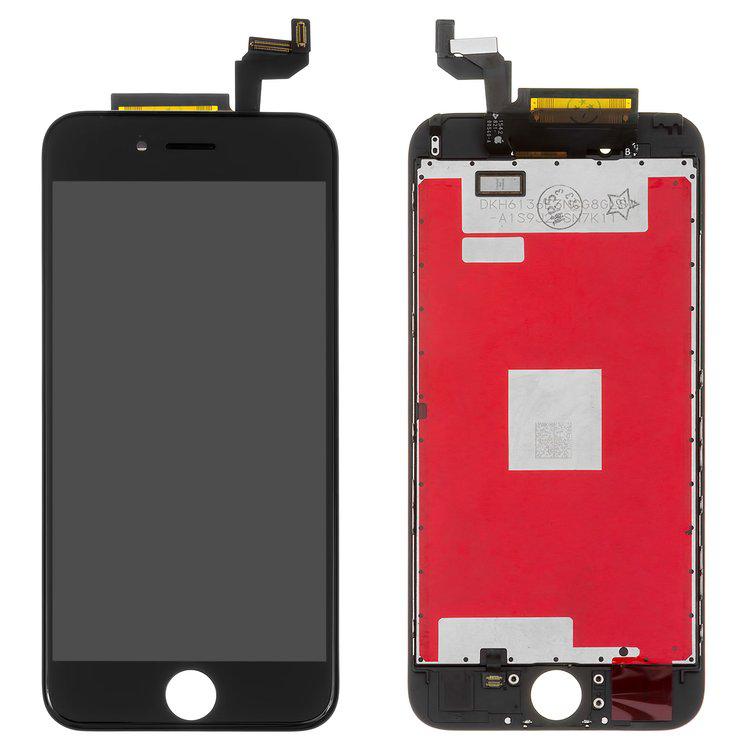 

Дисплей для iPhone 6S, чорний, із сенсорним екраном, з рамкою, HC