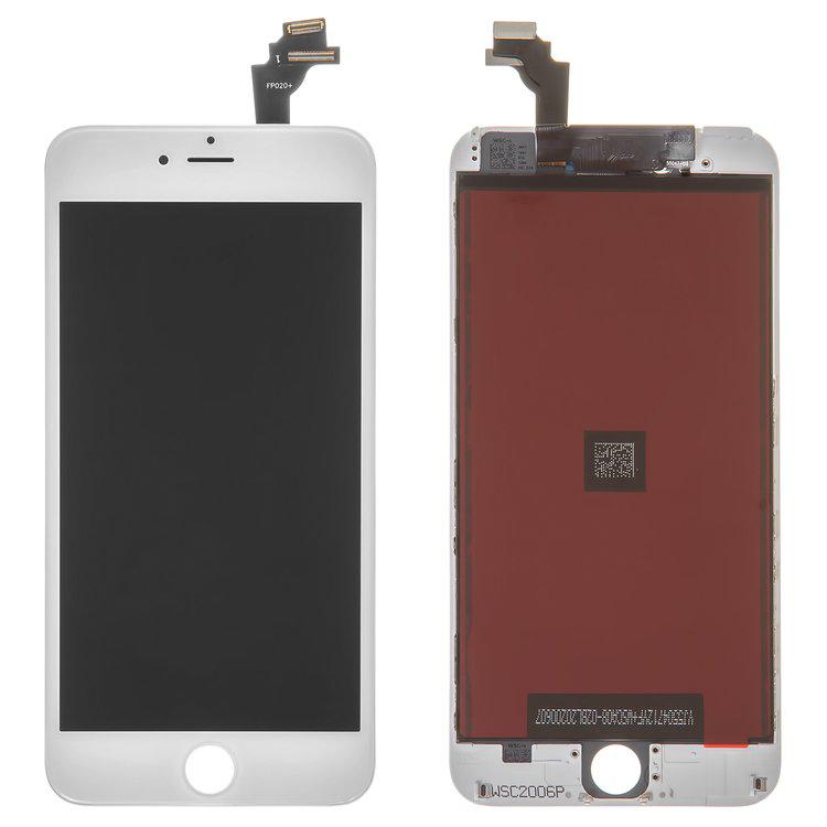 

Дисплей для iPhone 6 Plus, білий, із сенсорним екраном, з рамкою, AAA, Tianma, з пластиками камери та давача наближення