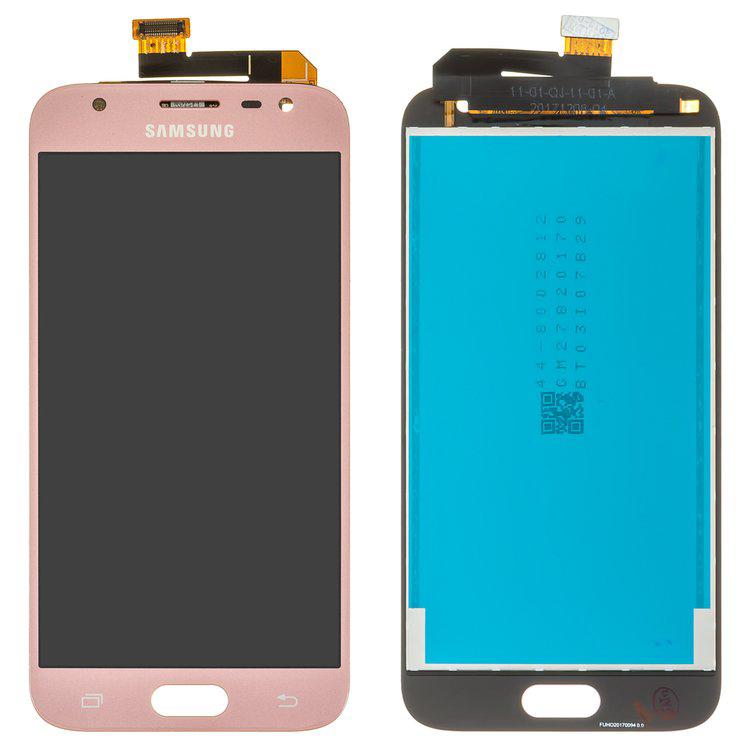 

Дисплей для Samsung J330 Galaxy J3 (2017), рожевий, із сенсорним екраном, Original (PRC), original glass