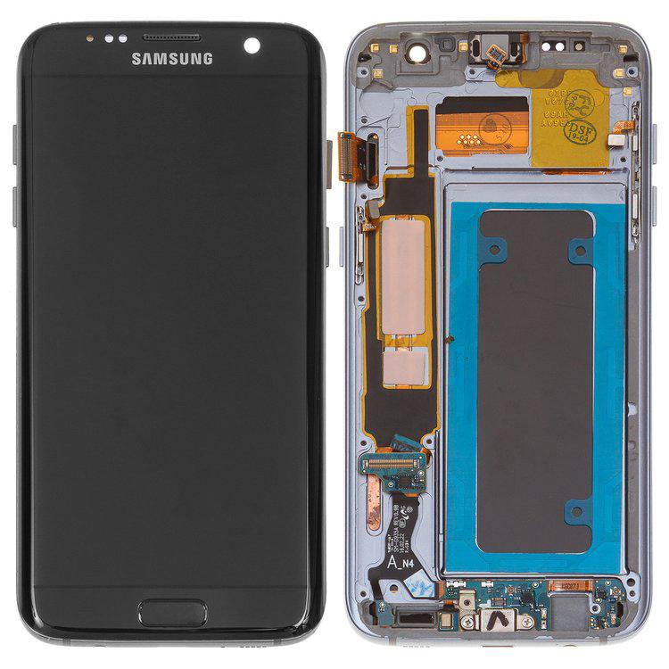

Дисплей для Samsung G935 Galaxy S7 EDGE, чорний, із сенсорним екраном, з передньою панеллю, (OLED), High Copy