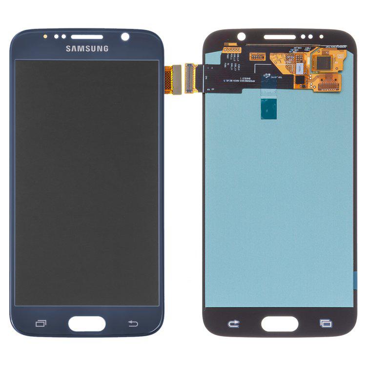

Дисплей для Samsung G920 Galaxy S6, синій, із сенсорним екраном, (OLED), High Copy