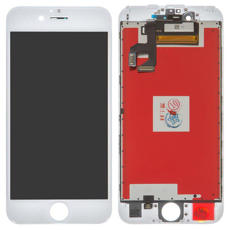 

Дисплей для iPhone 6S, білий, із сенсорним екраном, з рамкою, AAA, Tianma, з пластиками камери та давача наближення