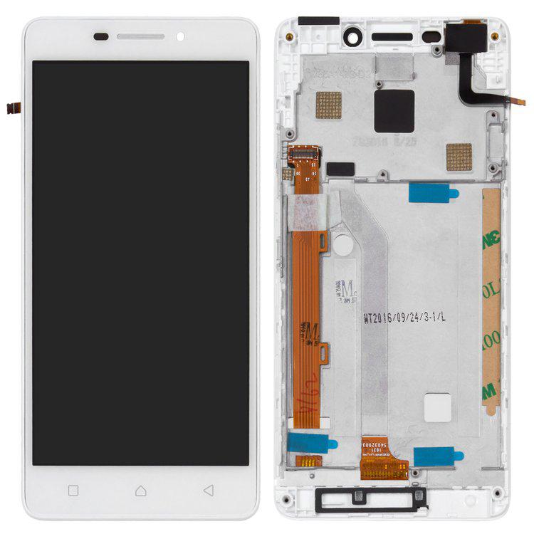 

Дисплей для Lenovo Vibe P1m, білий, із сенсорним екраном, з рамкою
