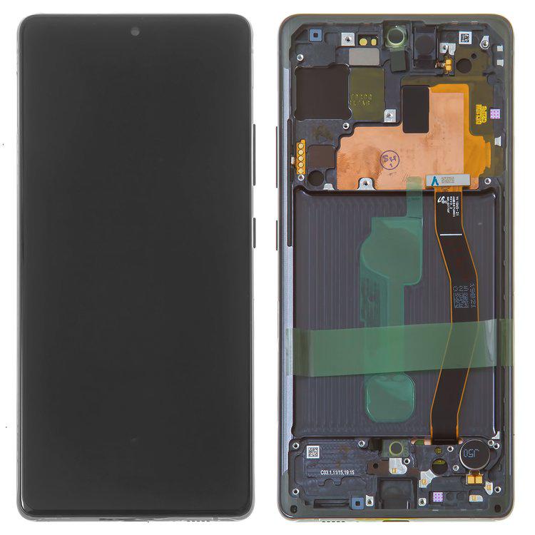 

Дисплей для Samsung G770 Galaxy S10 Lite, чорний, із сенсорним екраном, з рамкою, Original, сервісне опаковання, #GH82-21672A