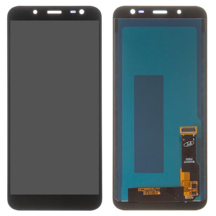 

Дисплей для Samsung J600 Galaxy J6, чорний, із сенсорним екраном, з регулюванням яскравості, (TFT), Best copy, Сopy
