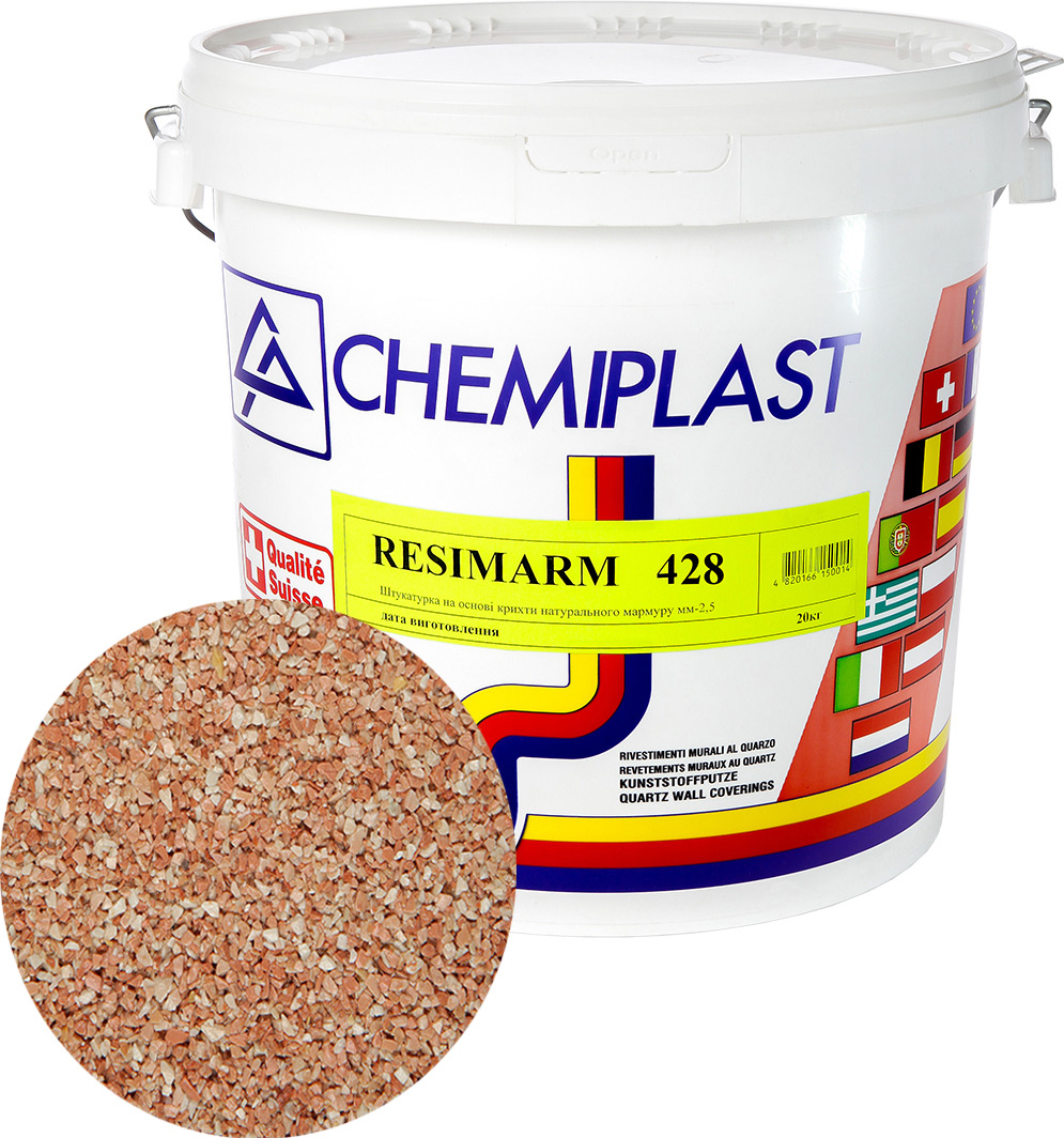 

Декоративна штукатурка CHEMIPLAST RESIMARM 428 мармур 2,5 мм 20 кг (4820166150212-mg)