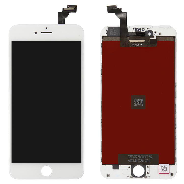 

Дисплей для iPhone 6 Plus, білий, із сенсорним екраном, з рамкою, PRC