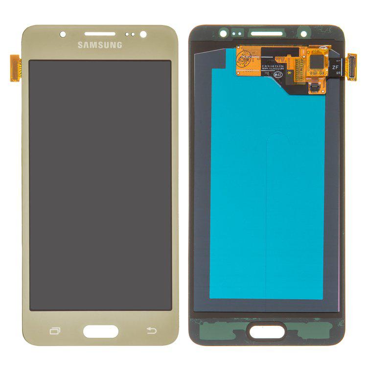 

Дисплей для Samsung J510 Galaxy J5 (2016), золотистий, із сенсорним екраном, (OLED), High Copy