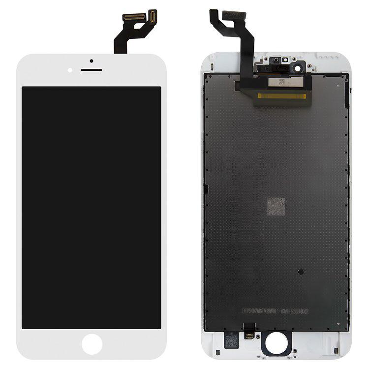 

Дисплей для iPhone 6S Plus, білий, із сенсорним екраном, з рамкою, PRC