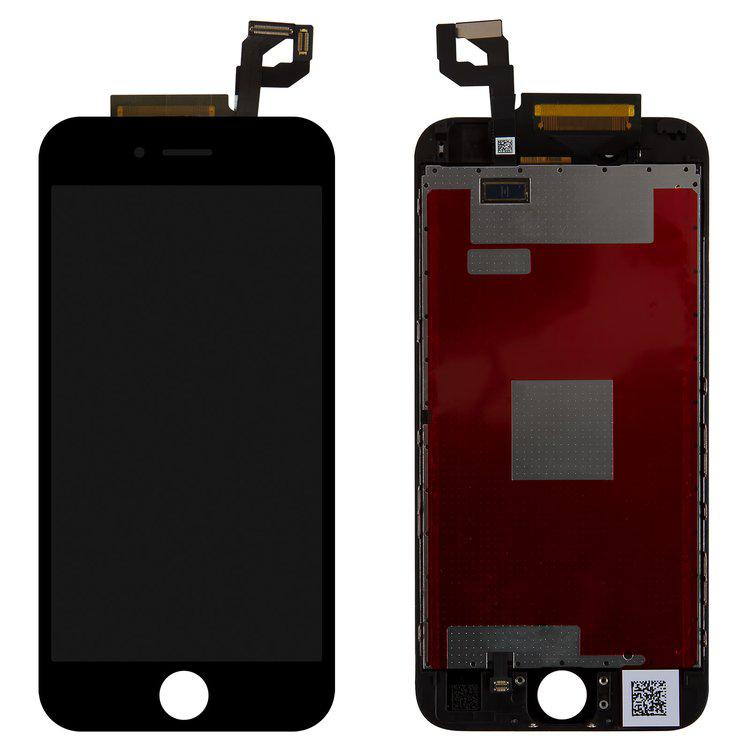 

Дисплей для iPhone 6S, чорний, із сенсорним екраном, з рамкою, PRC