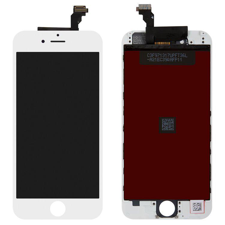 

Дисплей для iPhone 6, білий, із сенсорним екраном, з рамкою, AAA, Tianma
