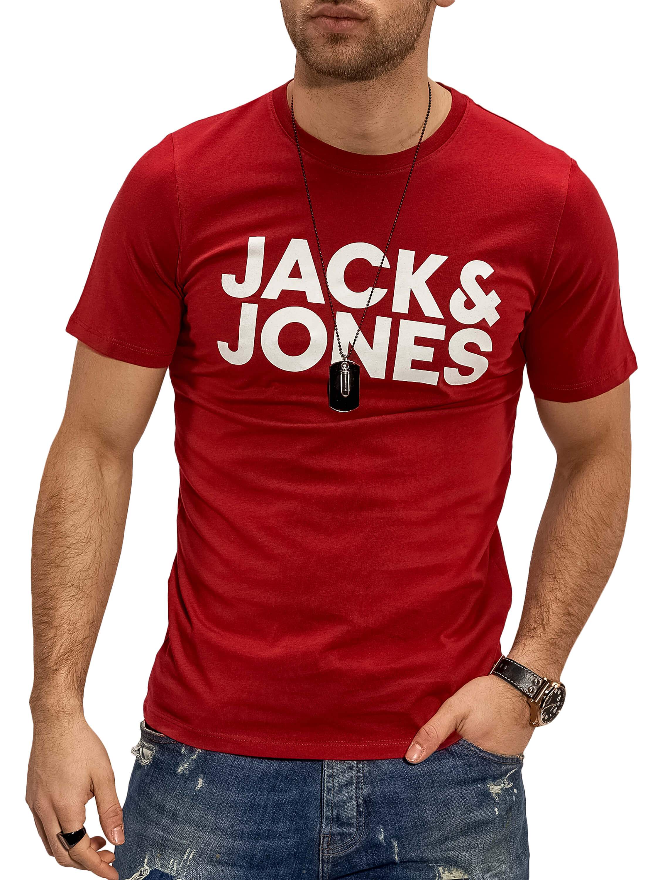 

Футболка Jack & Jones Rio Red/Large Print XL красный