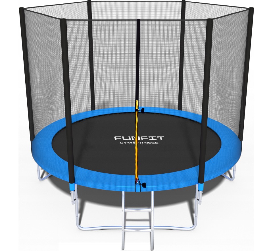 

Батут FunFit 252 см c сеткой и лесенкой