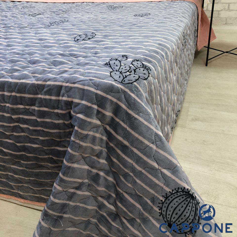 

Покрывало стеганое Cappone Кактус 160х200 см + 2 подушки 40х60 см