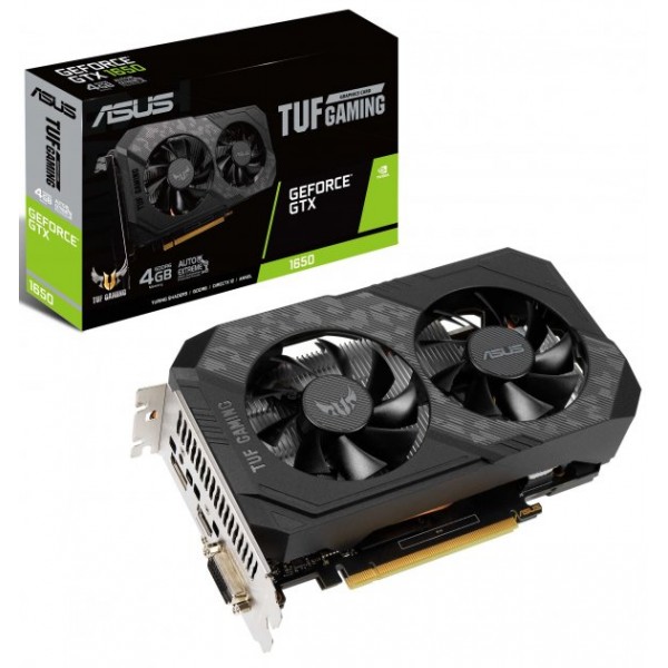 

Відеокарта Asus PCI-Ex GeForce GTX 1650 TUF Gaming 4GB GDDR6 (128bit) (1410/12000) (DVI-D, HDMI, DisplayPort) (TUF-GTX1650-4GD6-P-GAMING)