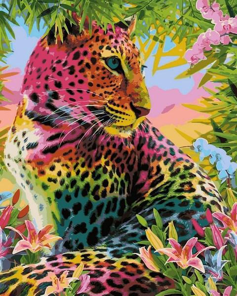 

Картина по номерам Разноцветный гепард, 40x50 см., Babylon