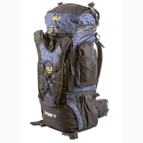 

Рюкзак походный 70L JackWolfskin 5958 серый с голубым