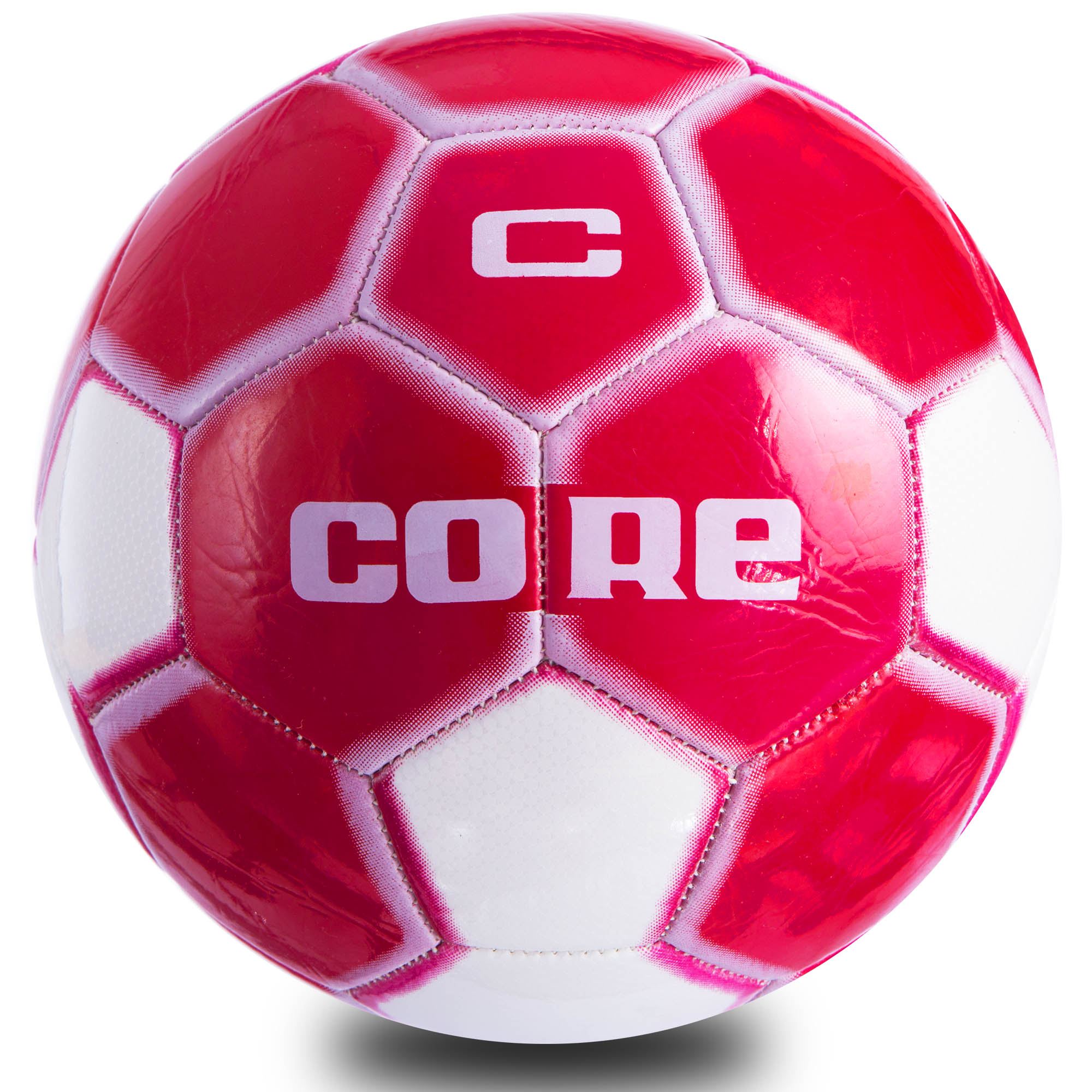 

Мяч футбольный №5 PVC Сшит машинным способом CORE ATROX CRM-054 (№5, 5сл., белый-красный)