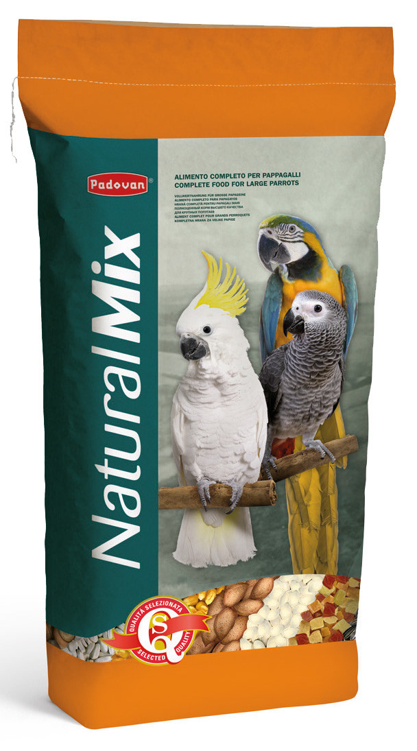 

Корм для крупных попугаев Padovan NaturalMix Pappagalli 18 кг