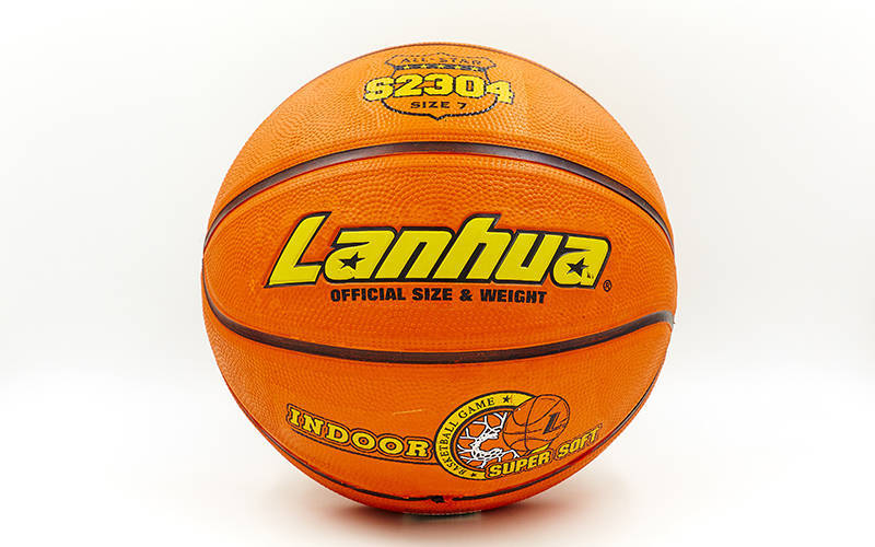 

Мяч баскетбольный резиновый №7 LANHUA S2304 Super soft Indoor (резина, бутил, оранжевый)
