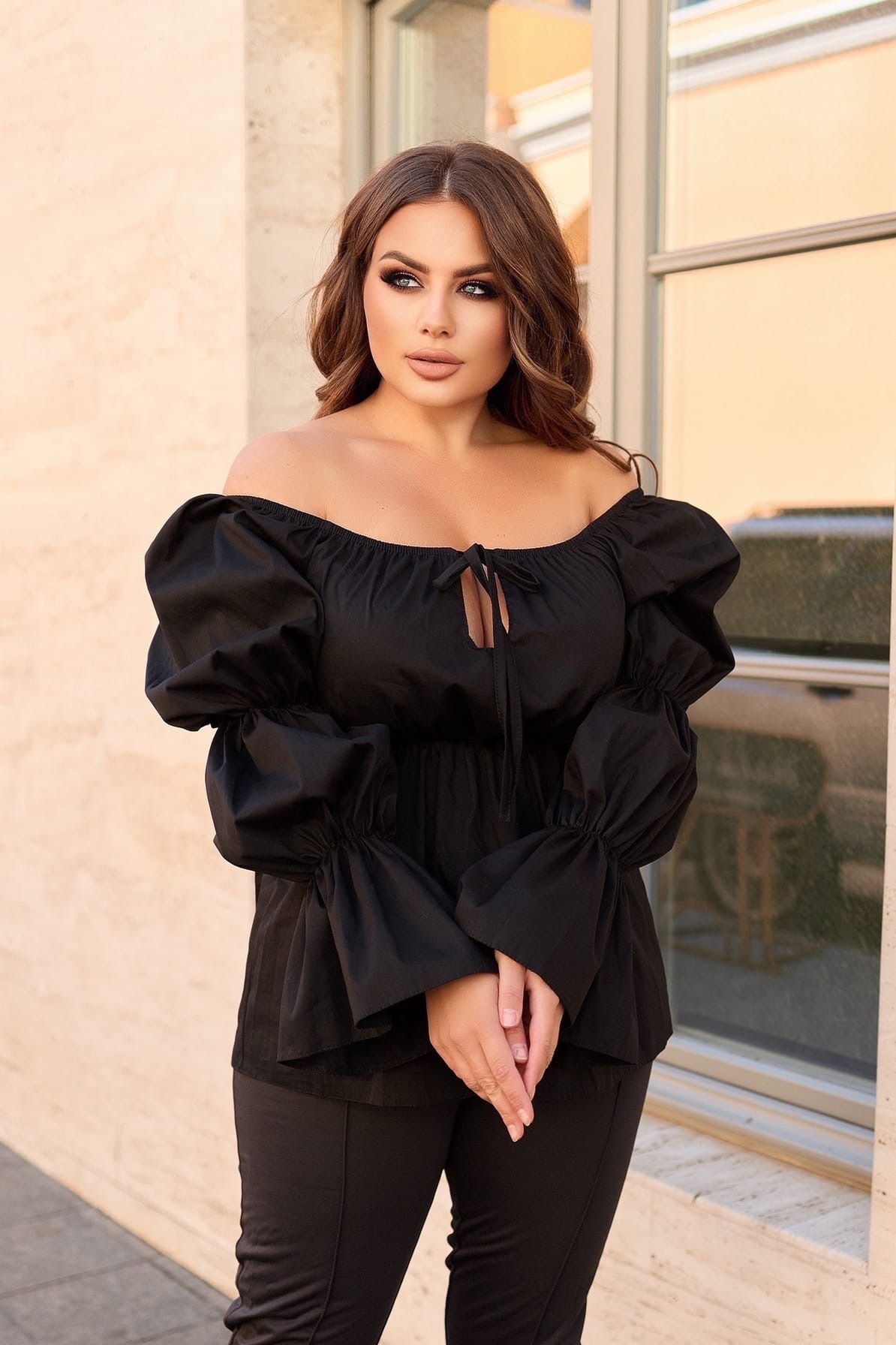 

Коттоновая блуза Modnicy 0483,2, Коттоновая блуза Modnicy 0483,2 54-58