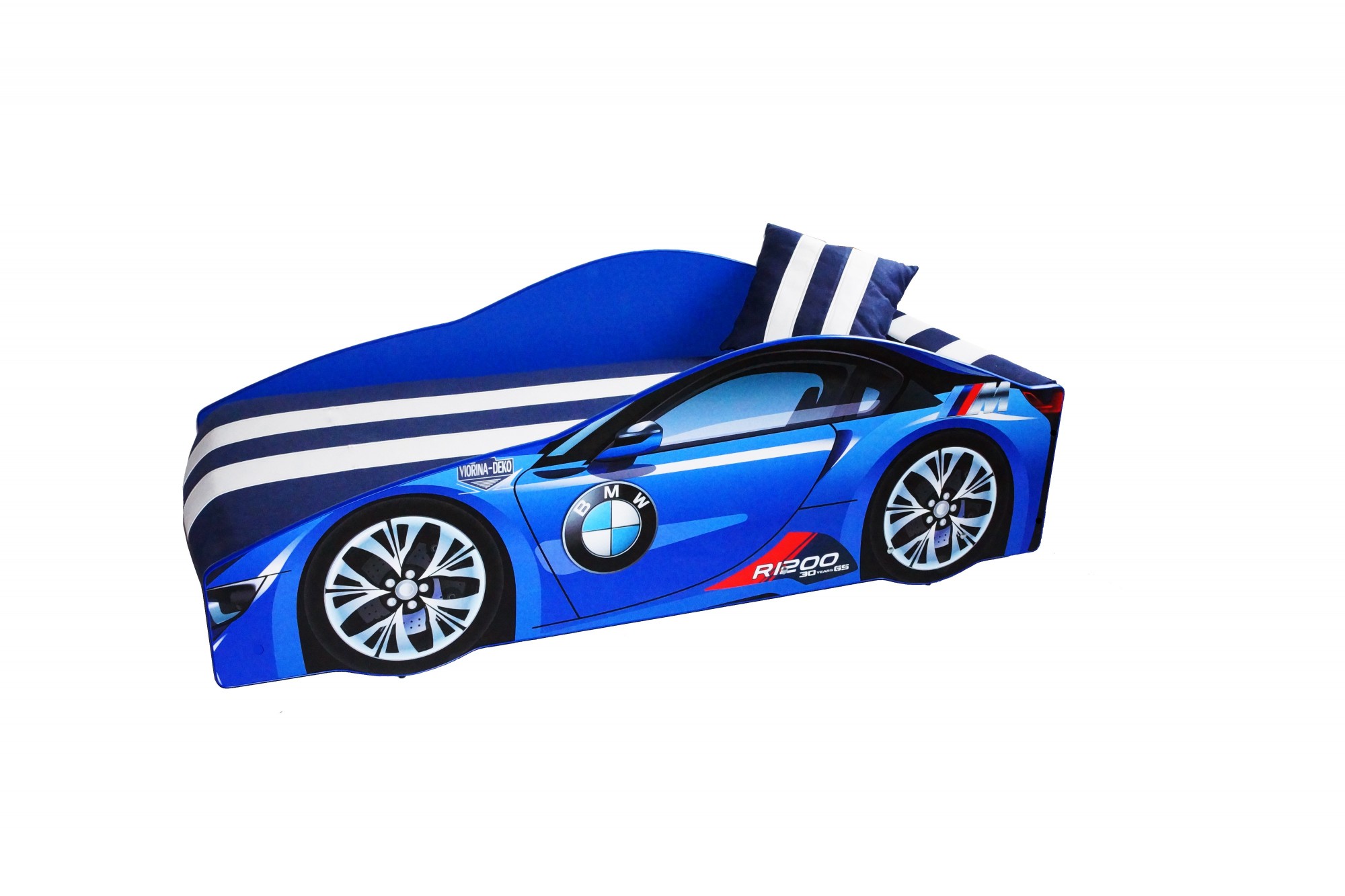

Кровать машина с подъемным механизмом Viorina-Deko BMW элит 80/170 синяя
