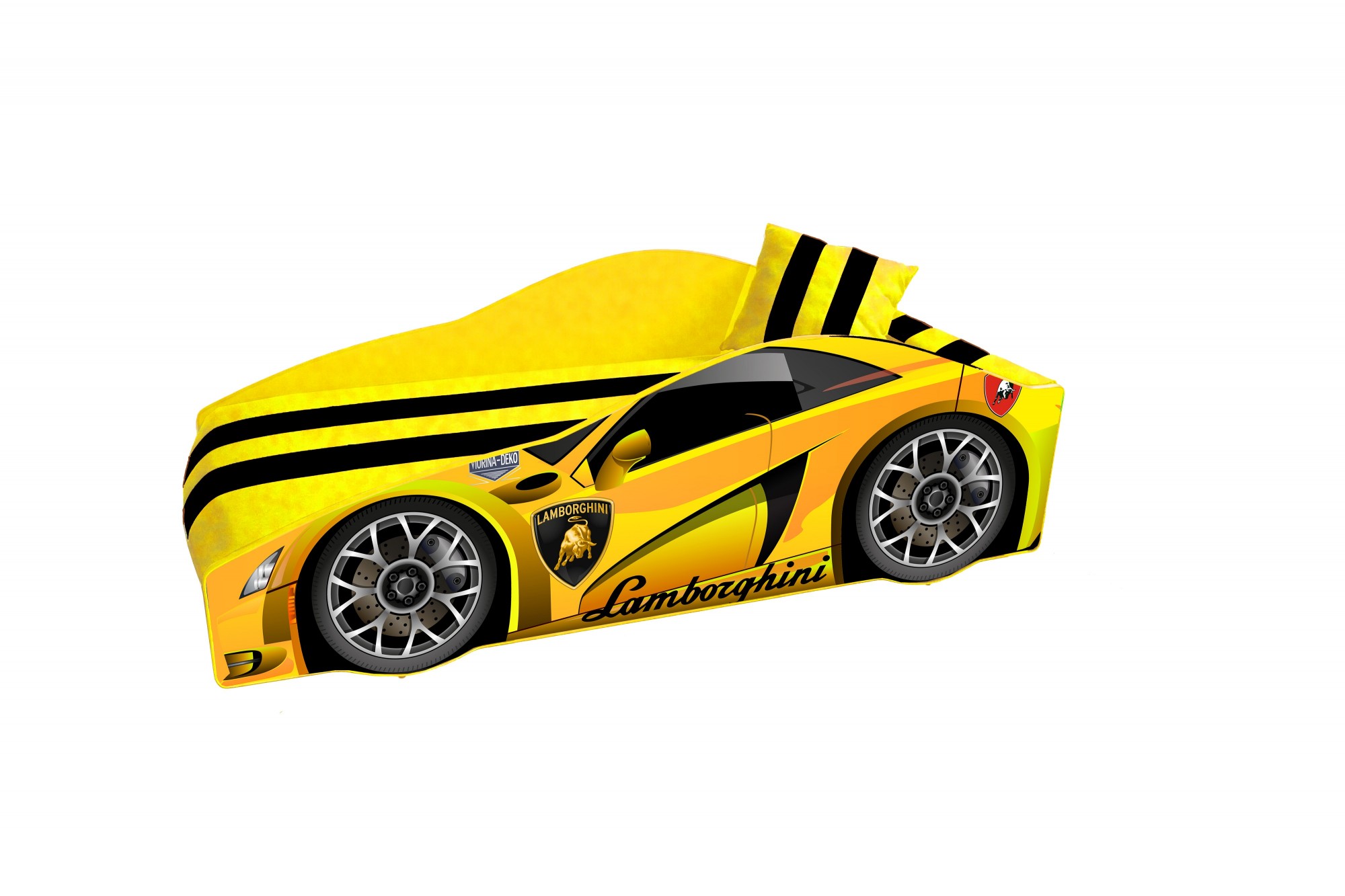 

Кровать машина Viorina-Deko Lamborghini элит 70/155 желтая