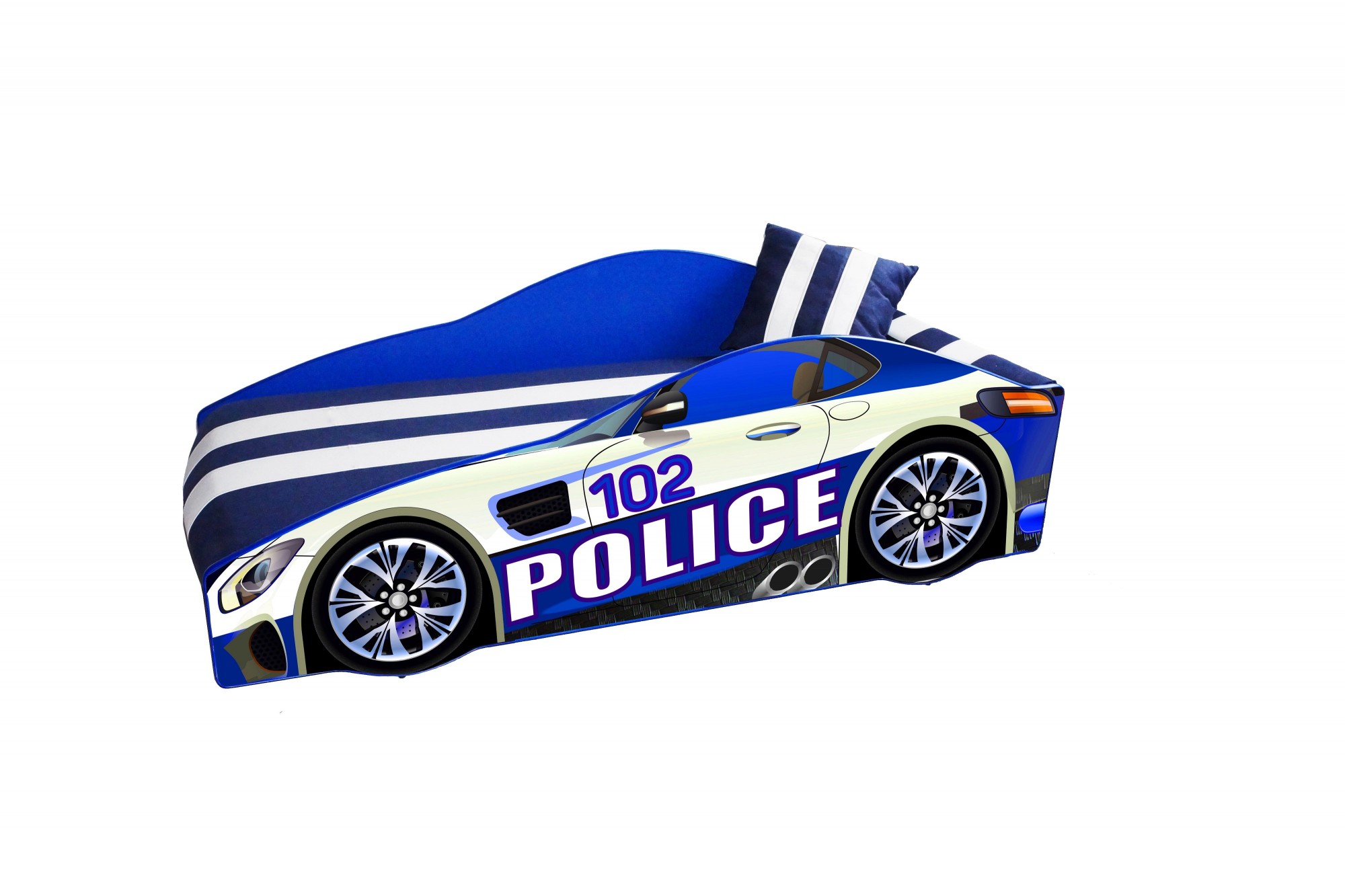 

Кровать машина с подъемным механизмом Viorina-Deko Police элит 80/170 синяя