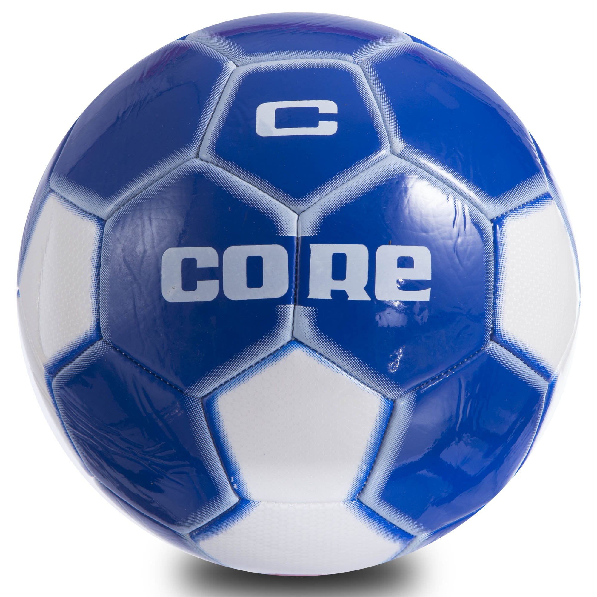 

Мяч футбольный №5 PVC Сшит машинным способом CORE ATROX CRM-053 (№5, 5сл., белый-синий)