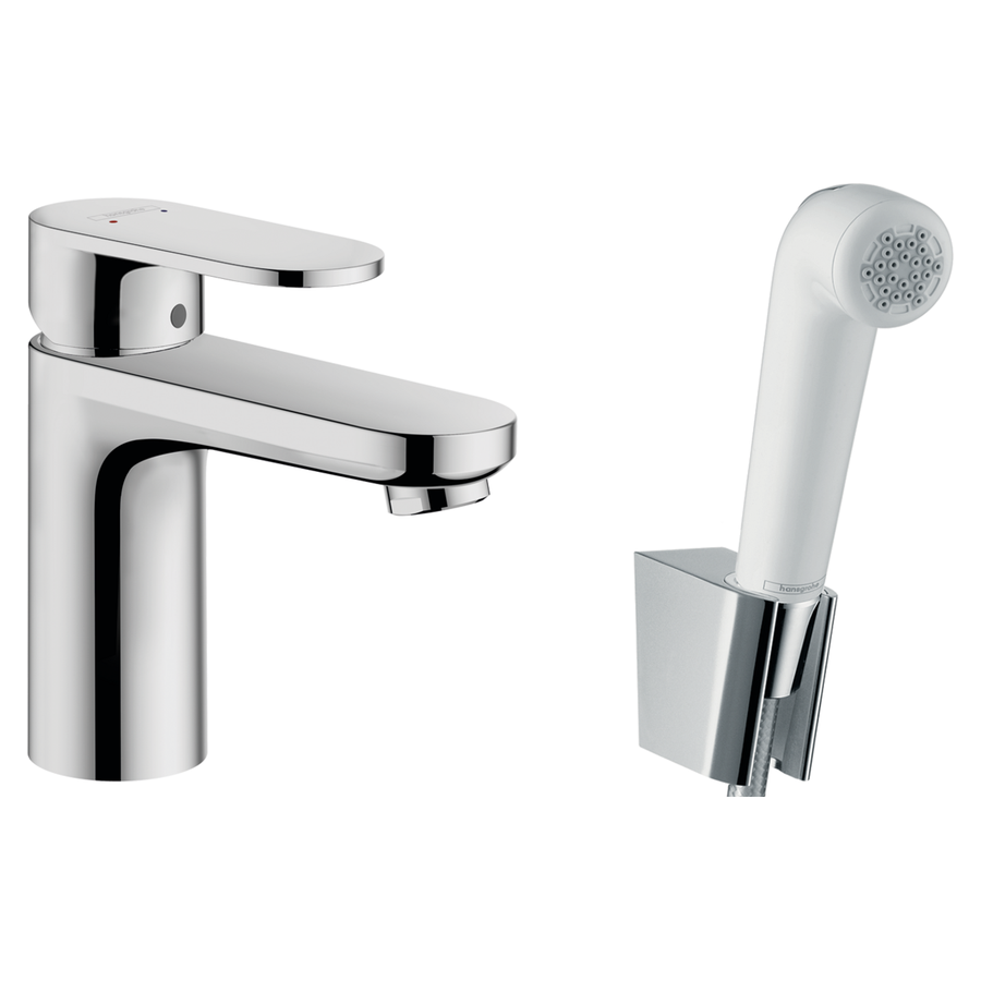 

Смеситель для умывальника Hansgrohe Vernis Blend 100V с гигиенической лейкой, хром (71215000)