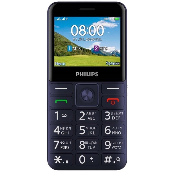 

Мобильный телефон Philips Xenium E207 Blue